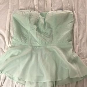 Bebe mint green peplum top
